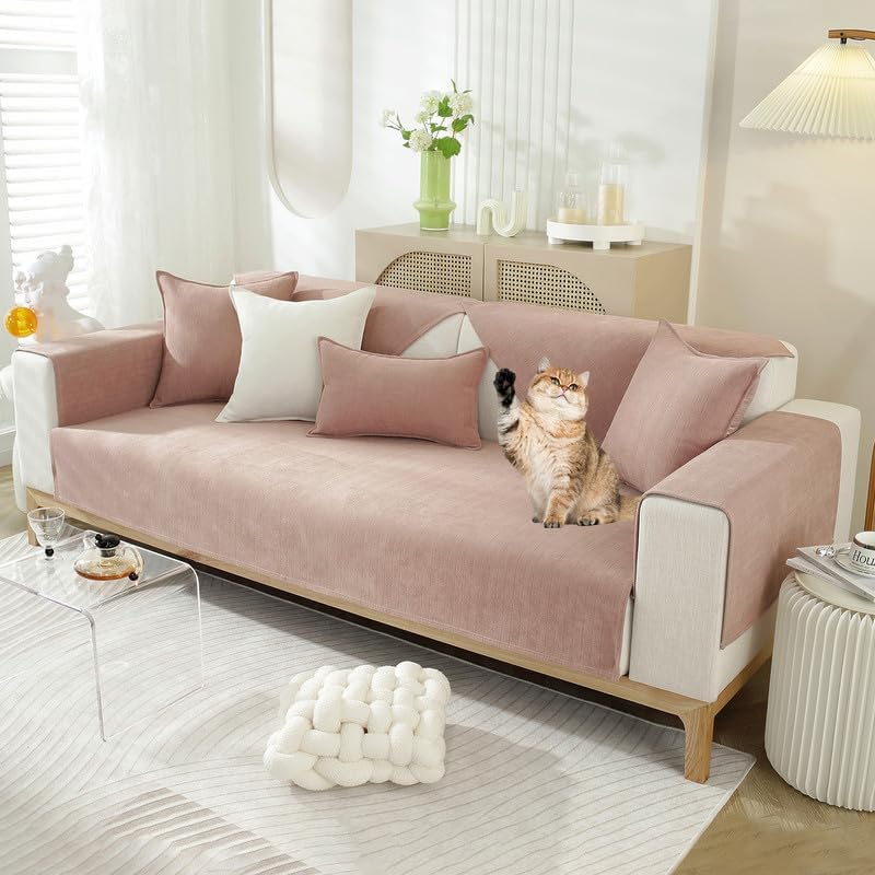 Miniatura 2 de JIAN YA NA Funda para sofá modular, divertida funda de felpilla mullida para sofá, protector de muebles antideslizante para mascotas y niños, sofá