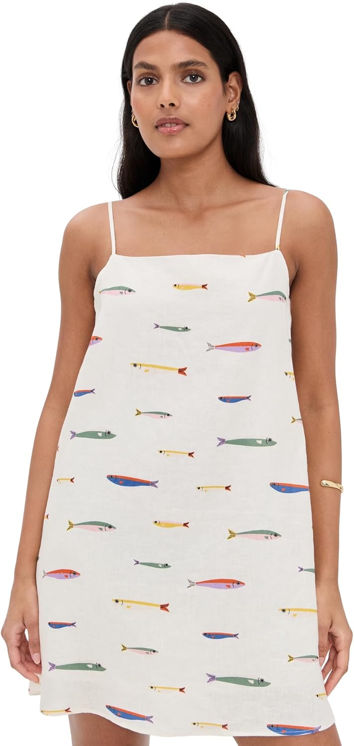 STAUD Women's Laura Linen Mini Dress