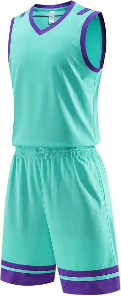 HULG Maillot de basket tendance avec short et poches