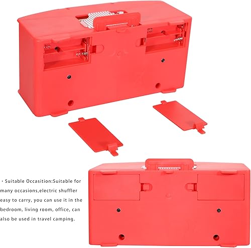 Miniatura 4 de WYZworks BlackRed Casino 2 Deck Automatic Playing Card Shuffler - Battery Operated Electric for Blackjack and Poker Playing Card Games (1-2 Deck,