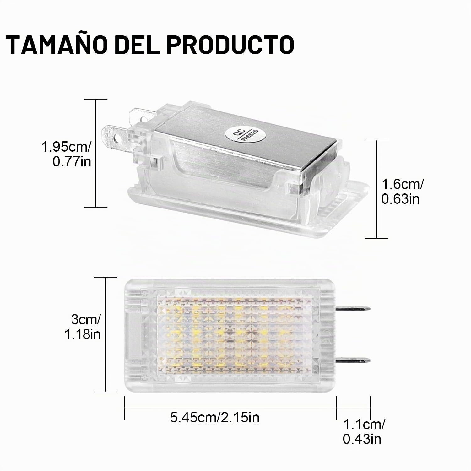 WinPower Luces Maletero LED Interior Cortesía Cúpula Techo Compatible con Astra Agila Corsa Omega Vectra Zafira Prosche911 Carrera Boxster Cayman etc., 2 Pcs