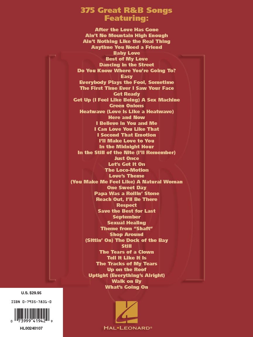 R&b Fake Book: 375 Rhythm and Blues Songs