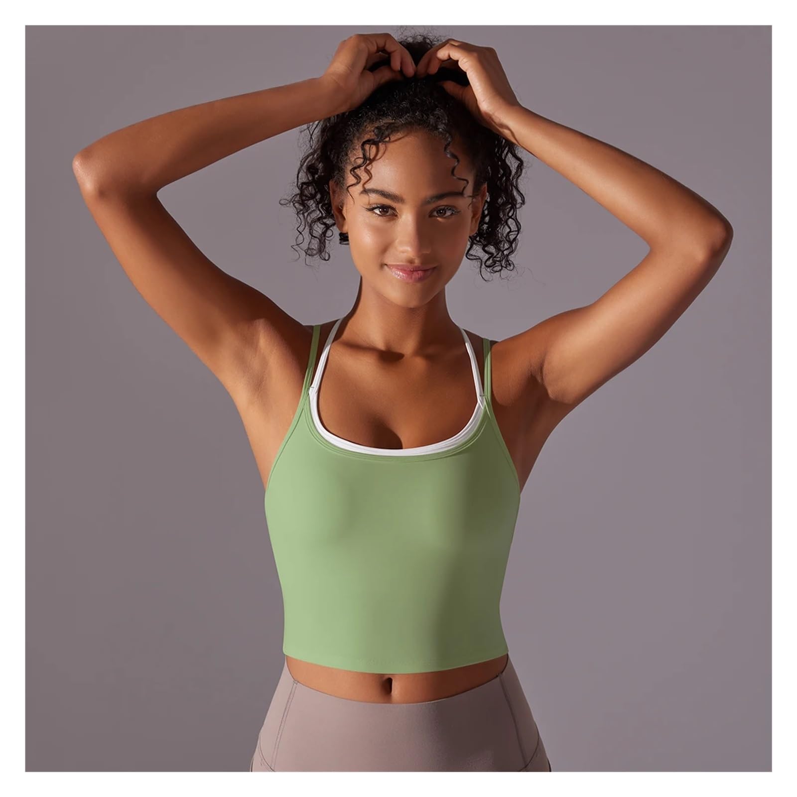 Top da Yoga Intimo Sportivo da Donna, Reggiseno Push-up for Fitness e Yoga, Intimo, Palestra, Allenamento, Canotta Corsa Traspirante