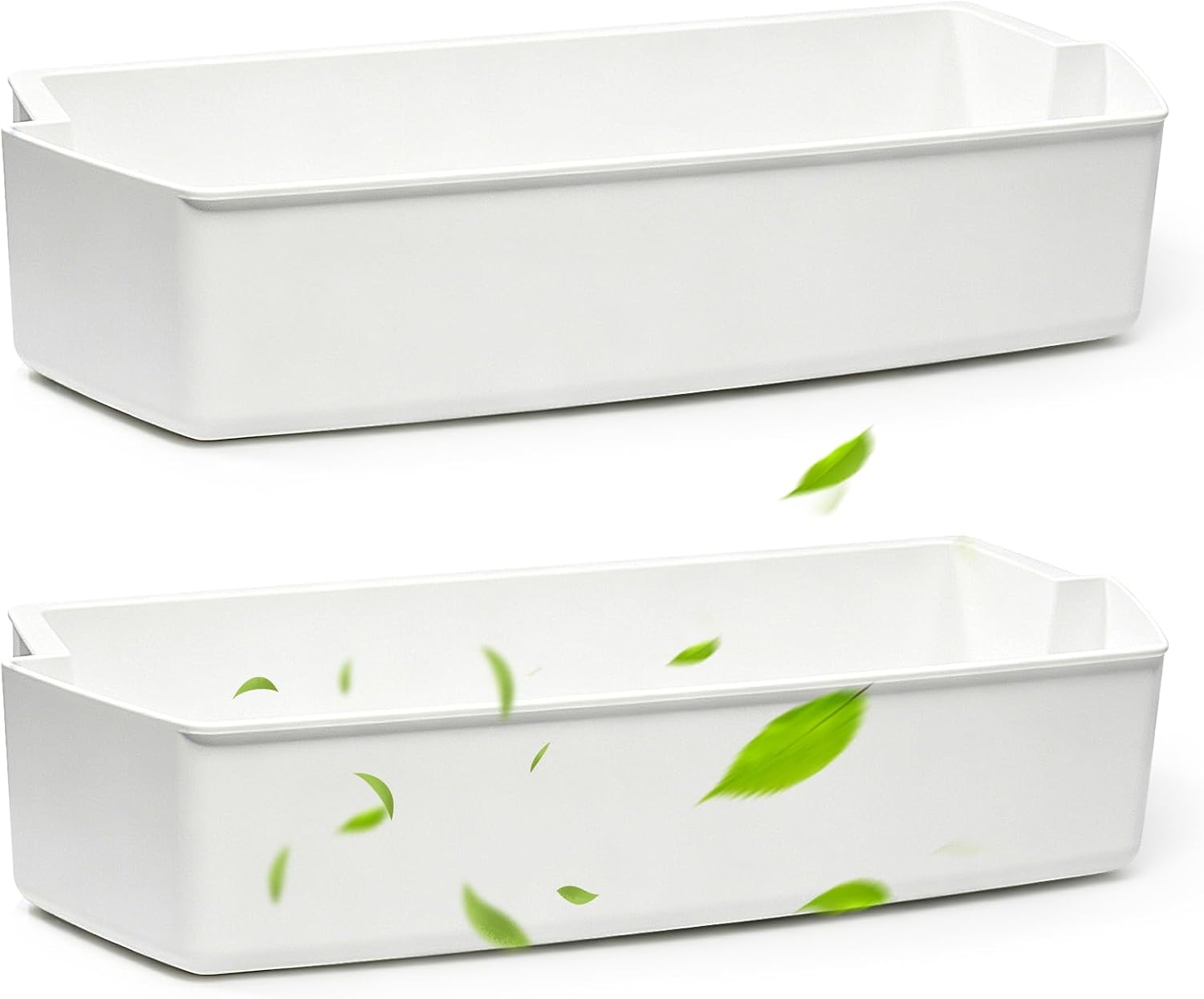 Refrigerator Door Shelf Bins (2-Pack), Fit for Whirl-pool ED2GHEXNQ01 ED2GVEXVD01 ED2JHEXTS00 ED2KVEXVQ01 ED5GVEXVD02 ED5VHEXVB00, Ken-more 106.57362700 106.58953800, Ama-na ASD2575BRS01 ASD2575BRW01