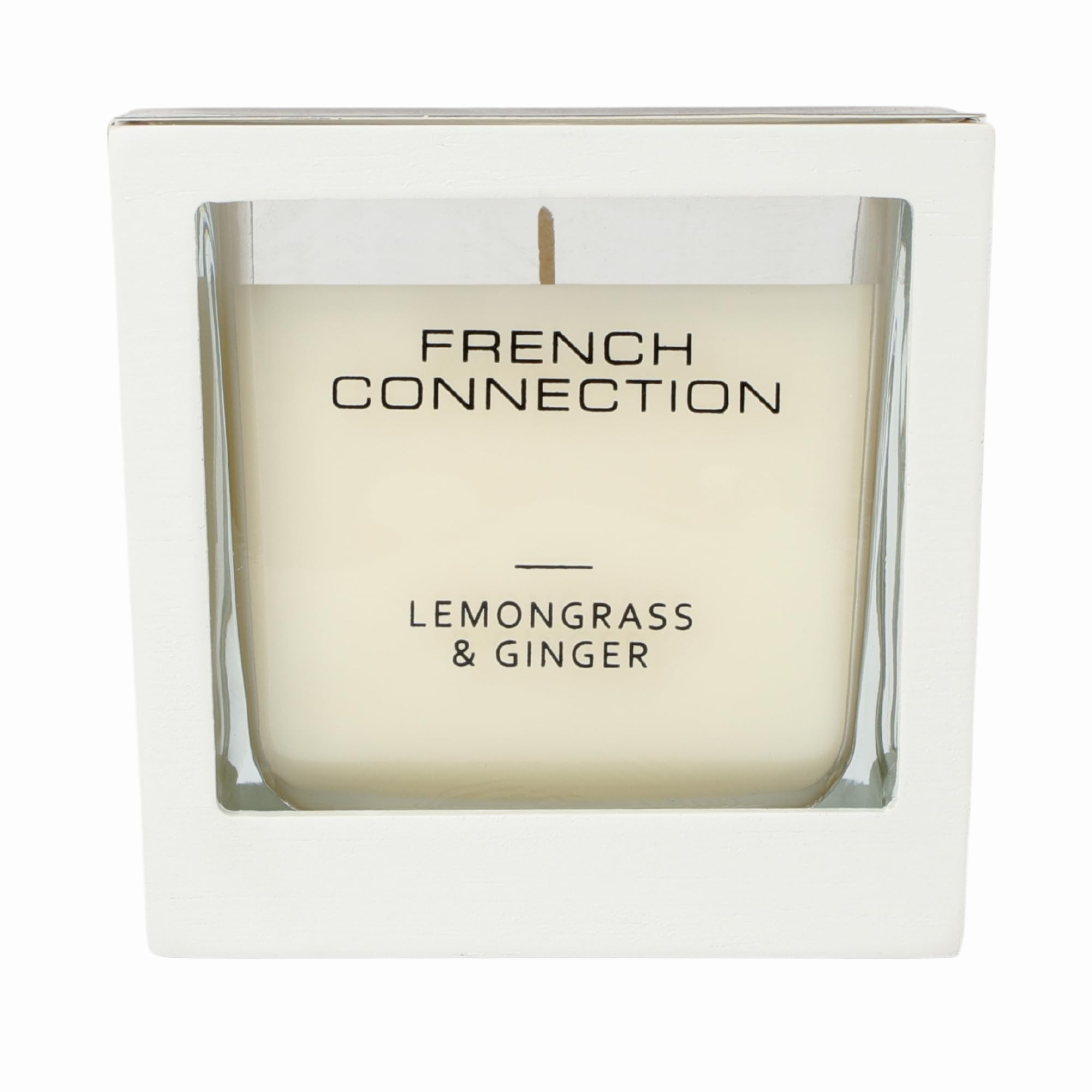 French Connection Unisex Wooden Collection Lemongrass And Ginger Candle 200G