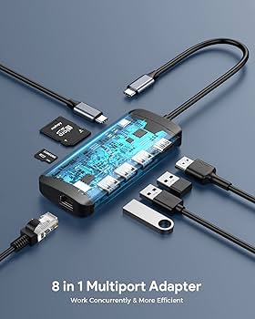 Amazon.co.jp: USB C ハブ Vilcome 8in1 Type C ハブ マルチポート