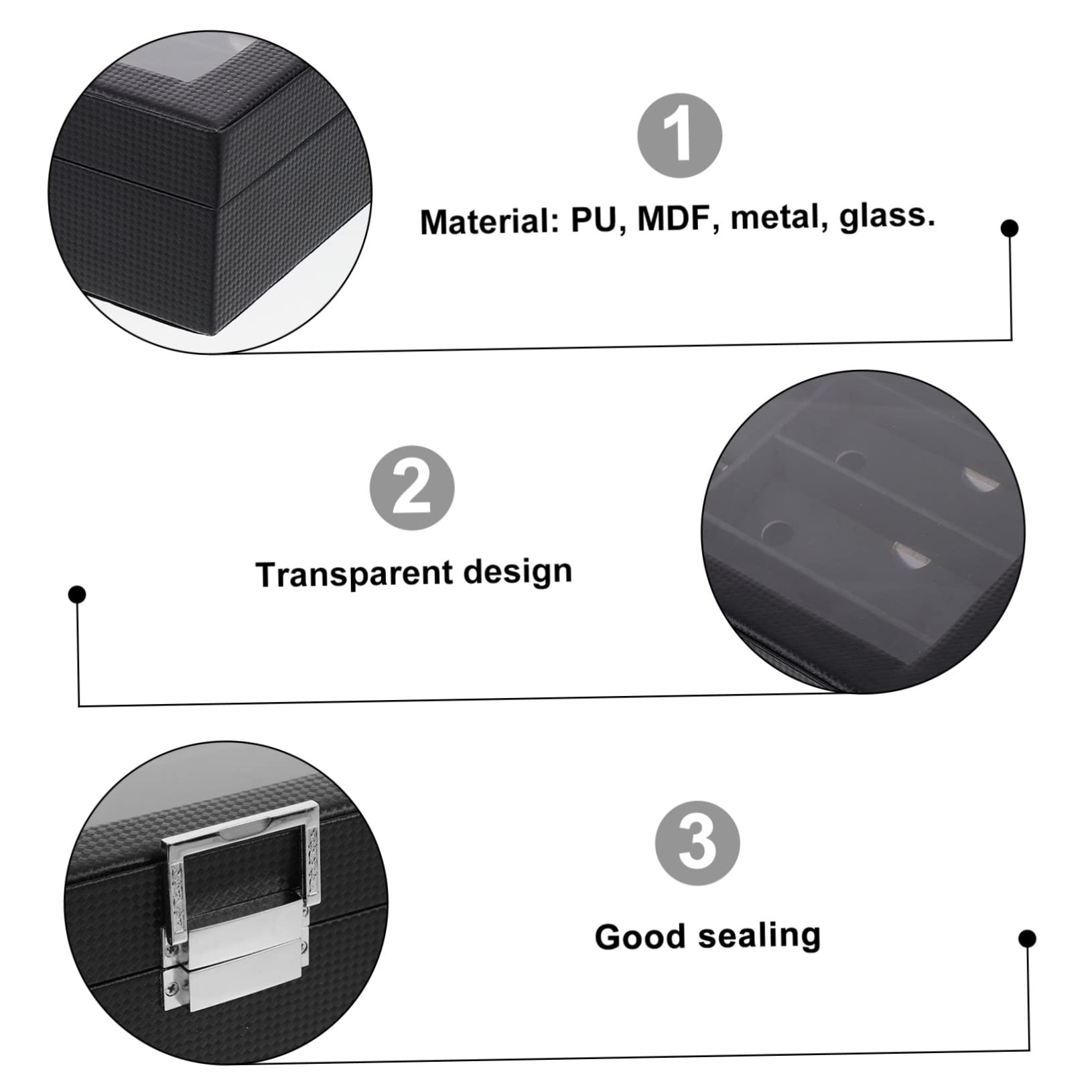 Caja Para Gafas y Relojes Estuche Resistente Soporte De Gafas Joyería Almacenamiento Viaje Hogar Clásico Fácil De Usar