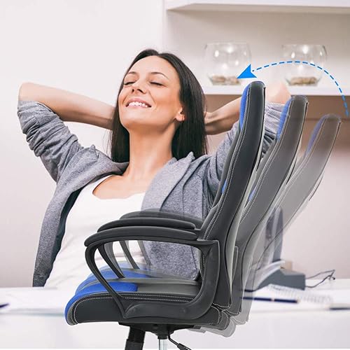 Miniatura 6 de Silla de oficina para videojuegos, silla de juegos de carreras, ergonómica para juegos de PC, silla de videojuegos de oficina resistente, silla de