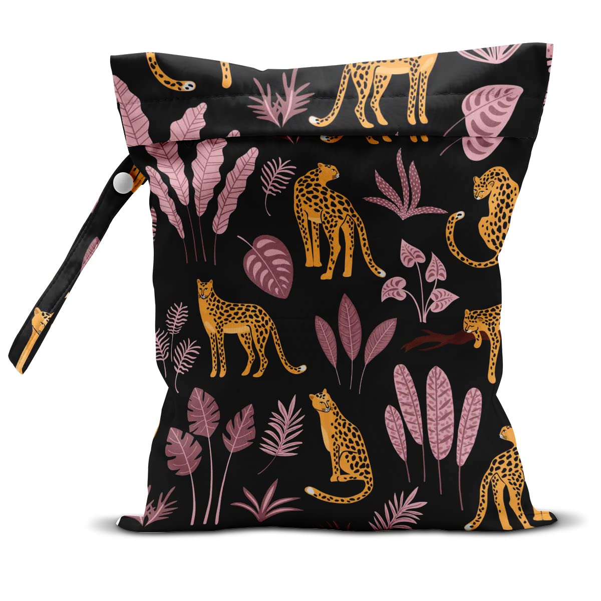 zcyxuuw Wet Dry Bag for Swimsuit, Travel, Beach, Pool, Diapers, Gym Clothes, Makeup, Camping Accessories - Waterproof Reusable Jungle Tropical Leaves