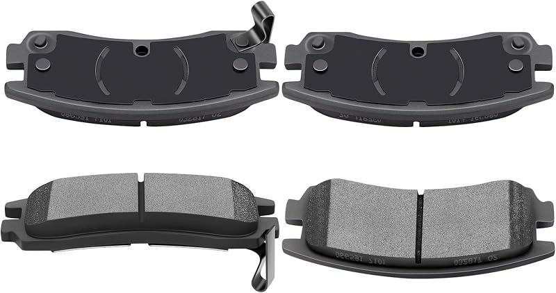 Pastilhas de freio a disco traseiras cerâmicas AUTOMUTO D698 com hardware – Conjunto