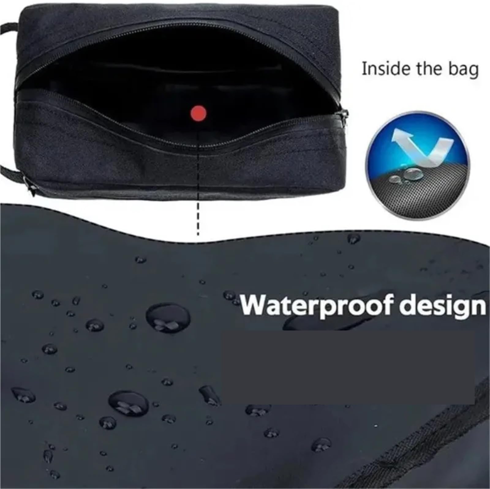 Bolsas De Aseo Neceser de Viaje for Hombre, Bolsa de cosméticos, Bolsa de Maquillaje Impermeable, Bolsa de Almacenamiento de cosméticos for Mujer(Black)