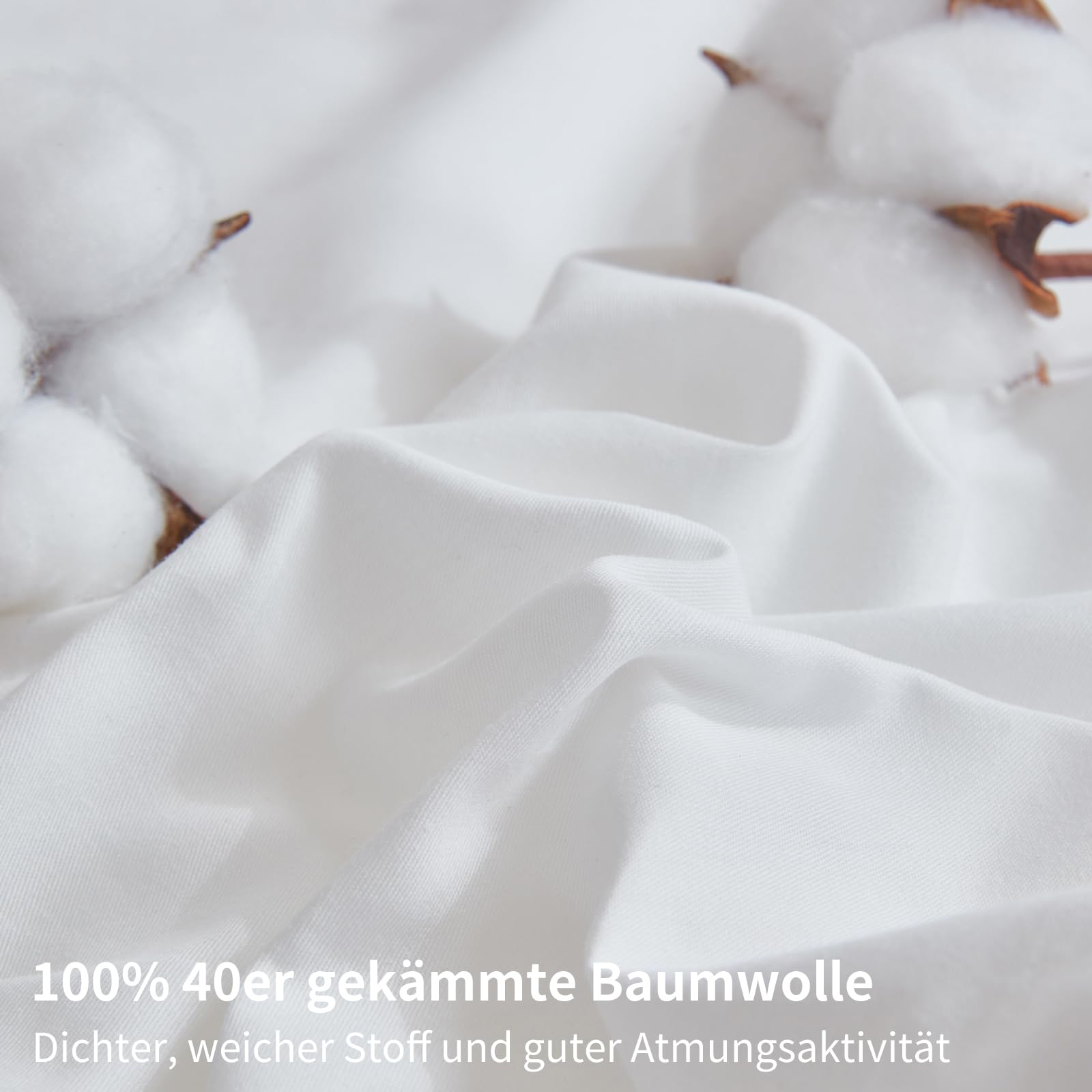 Drap-housse 200 x 200 cm - Coton uni - 200 x 200 cm - 100 % coton - Uni - Doux et respirant - Convient pour matelas de 30 cm