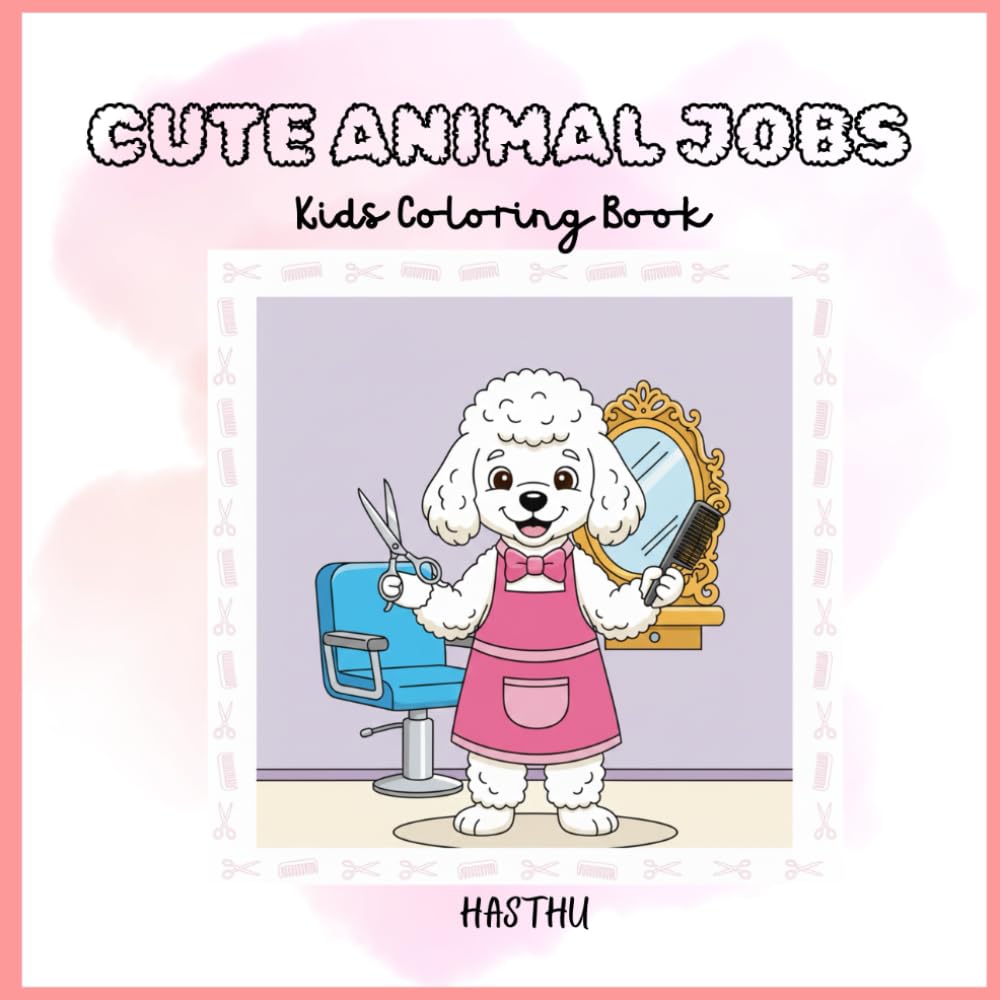Cute Animal Jobs: Kids Coloring book