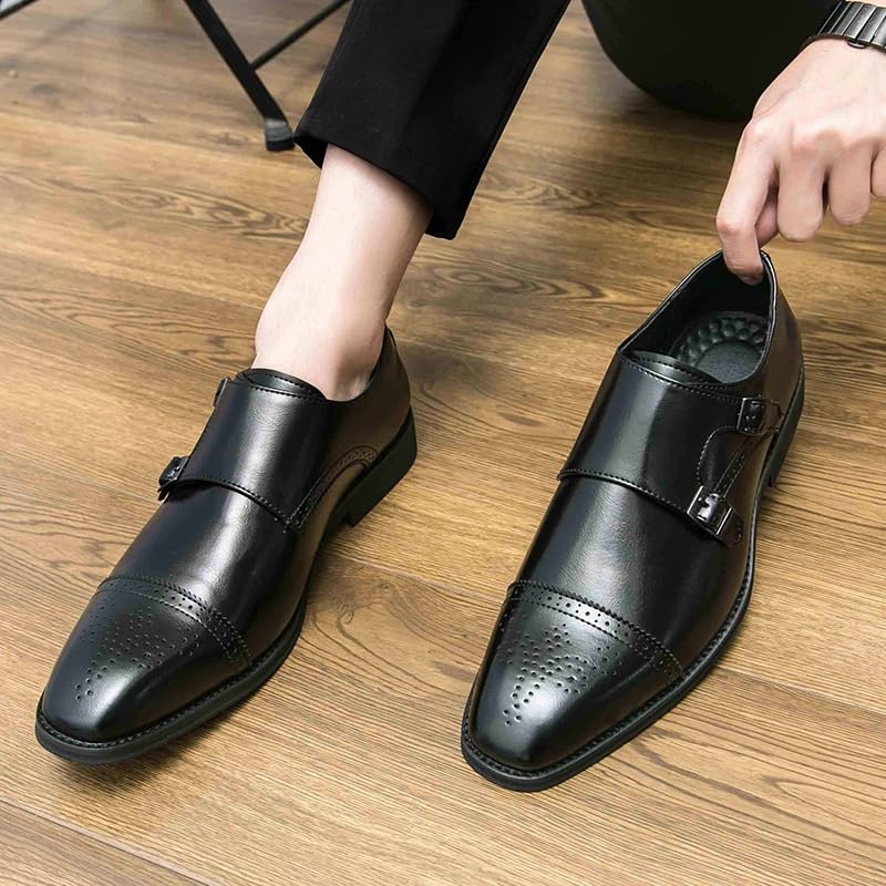 Italian Style Handmade Men's Shoes Slip On Pointed Toe Genuine Leather Dress Shoes Men Business/Party Shoes Casual British Moccasins3