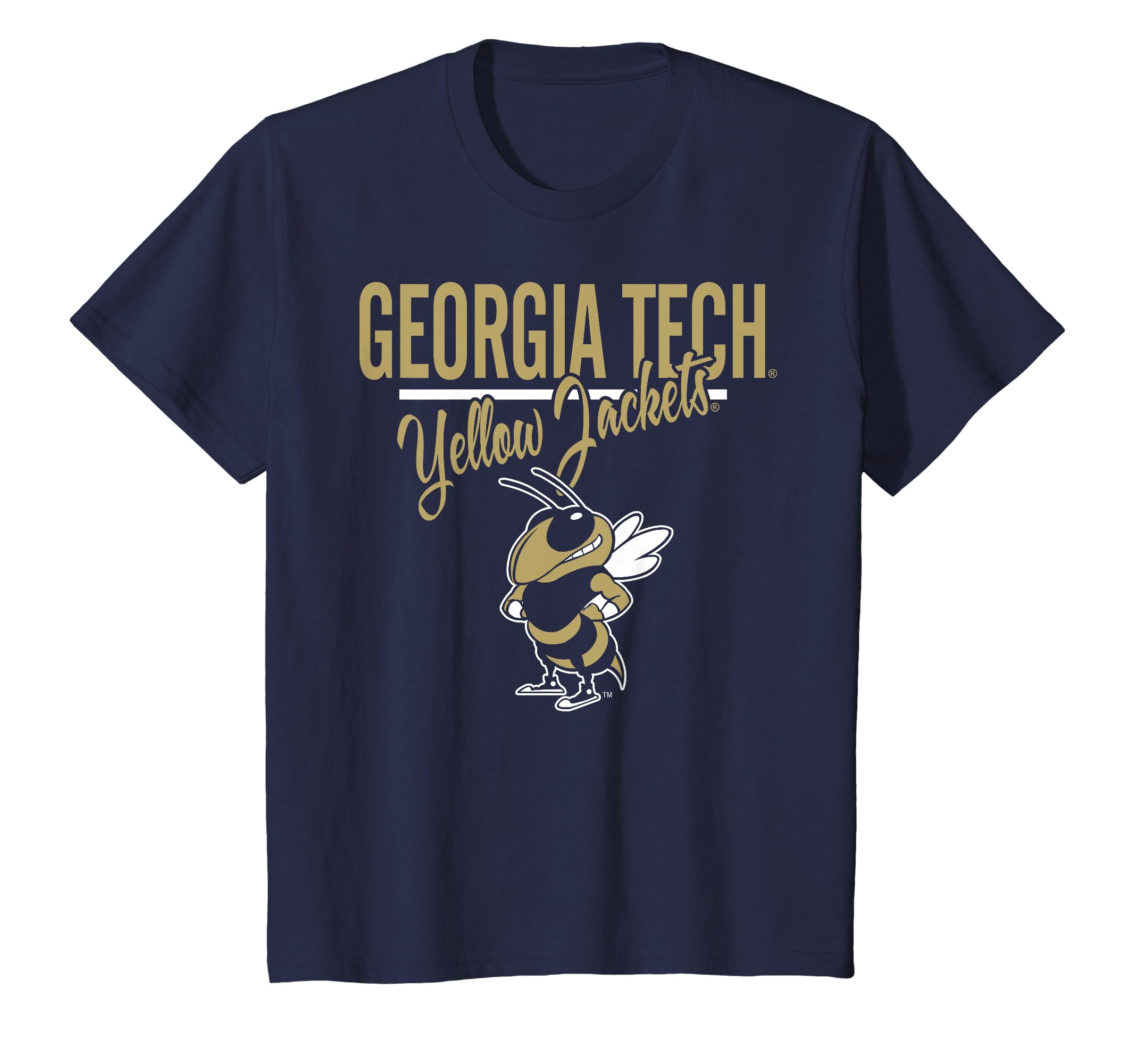 Kids Georgia Tech Yellow Jackets Kid's Mascot Navy T-ShirtOEKO-TEX STANDARD 100