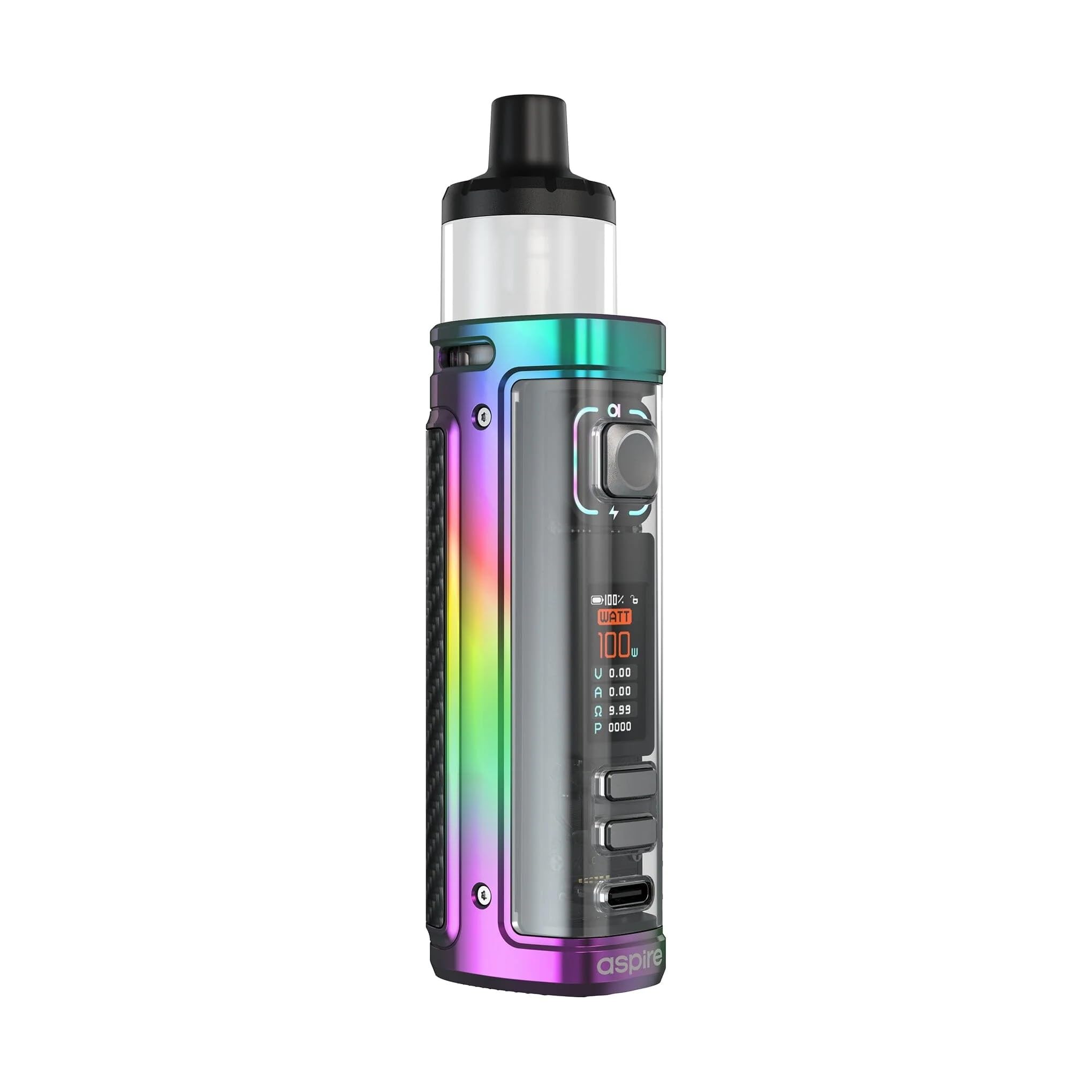 aspireVeynom LX POD Kit 3200 mAh Battery 2mL (Rainbow) Works With BP Coils Powerful Performance Aspire Vape E Cigarettes Starter Kit No Nicotine
