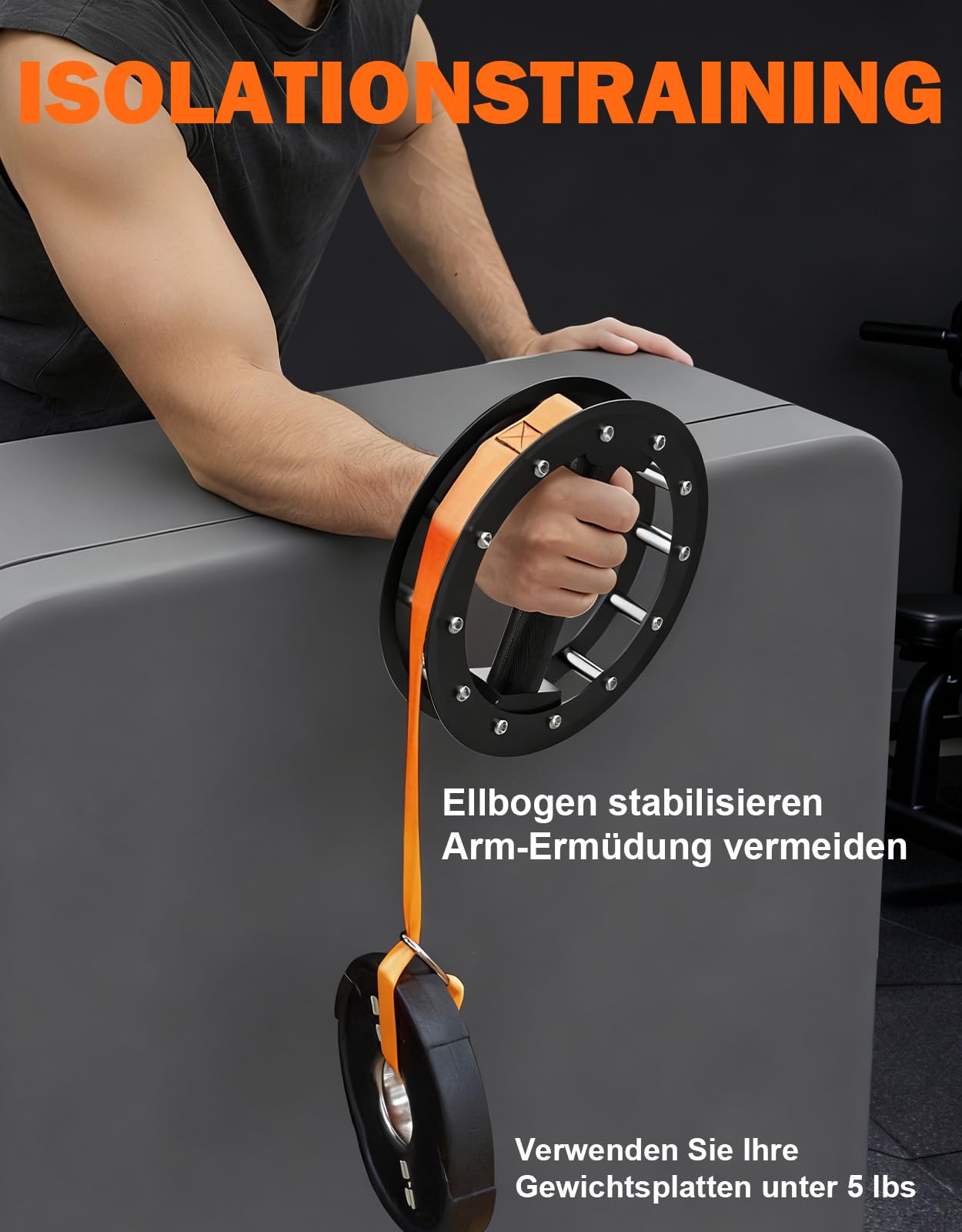 Fitarc Forearm Strengthener,Forearm Exerciser, Wrist Bar,Forearm Strength Trainer,Wrist Roller,Wrist Trainer,Wrist Rotation,Plate Not Included