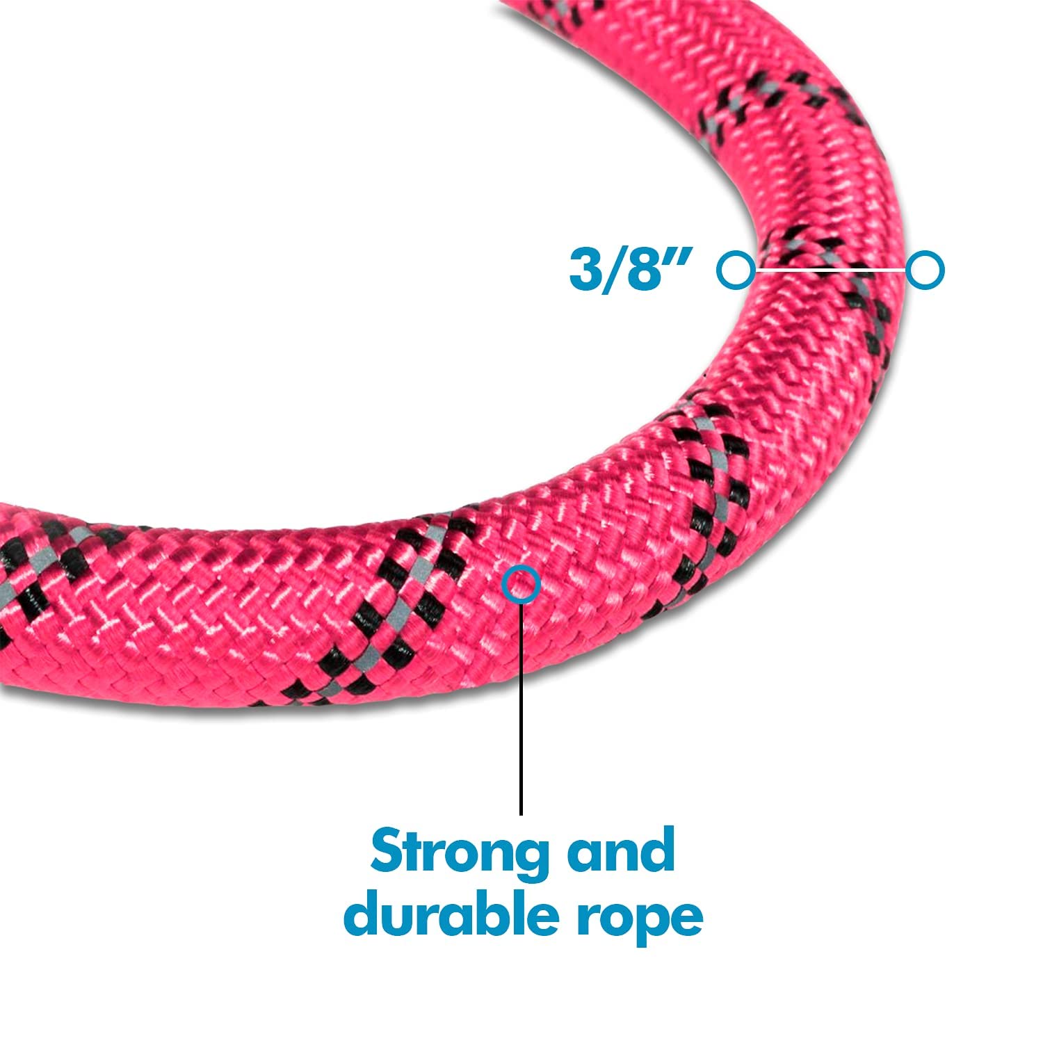 Edipets, Dog Lead, Durable Slip Rope with Soft Padded Handle, Highly Reflective Threads, for Small Medium, Large Dogs, 47 - Image 2