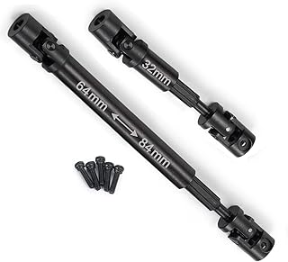 MORLORDY RC Metal Steel Drive Shafts Driveshafts 64+32mm for 1/24 RC Crawler Car SCX24 Upgrades AXI90081 Deadbolt Accessories