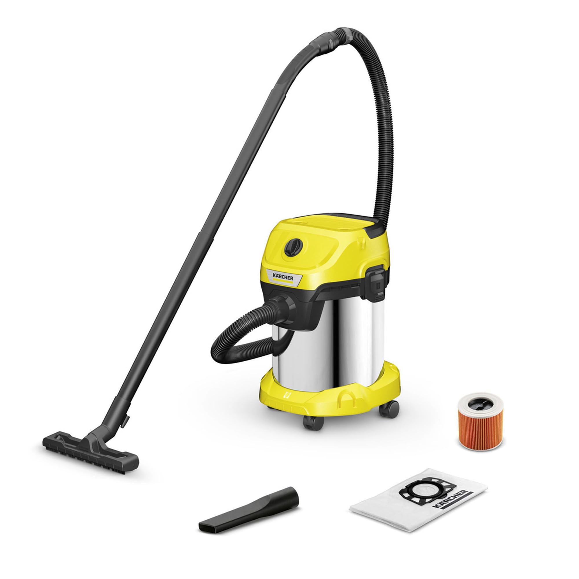 Karcher WD 3 S V-17 Vacuum – 17L Steel, Blower, 4m Cable
