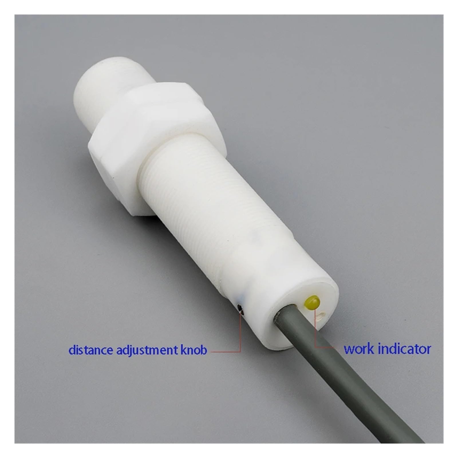 1 capteur de proximité capacitif M12, capteur de ligne de détection de métaux(NPN NO 2MM flush)