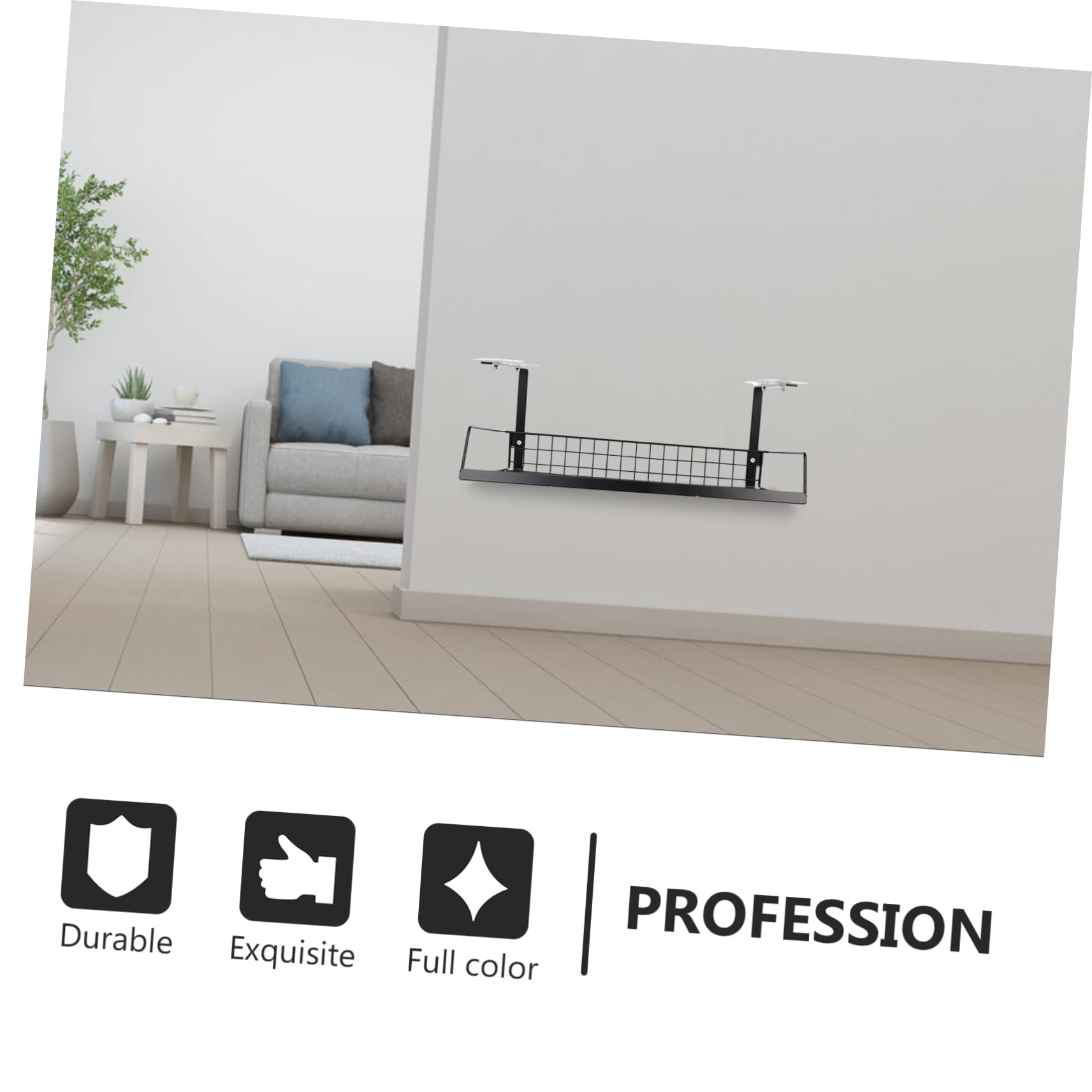 OSALADI Organizzatore Cavi Design Compatto e Resistente in Ferro Nero Sotto Scrivania di Fili e Prese Elettriche per Gestione Ordinata in Ufficio o Casa