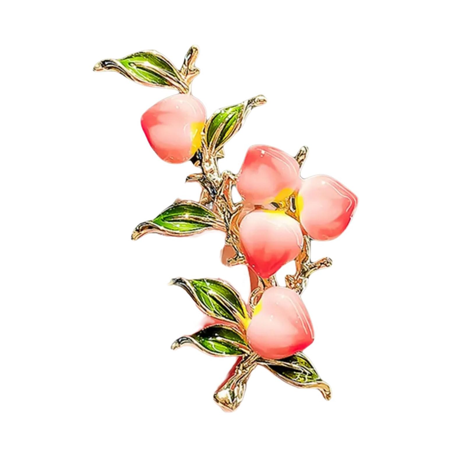 Broche de flores esmaltado para mujer con ramilletes de fiesta y diseños de animales 8