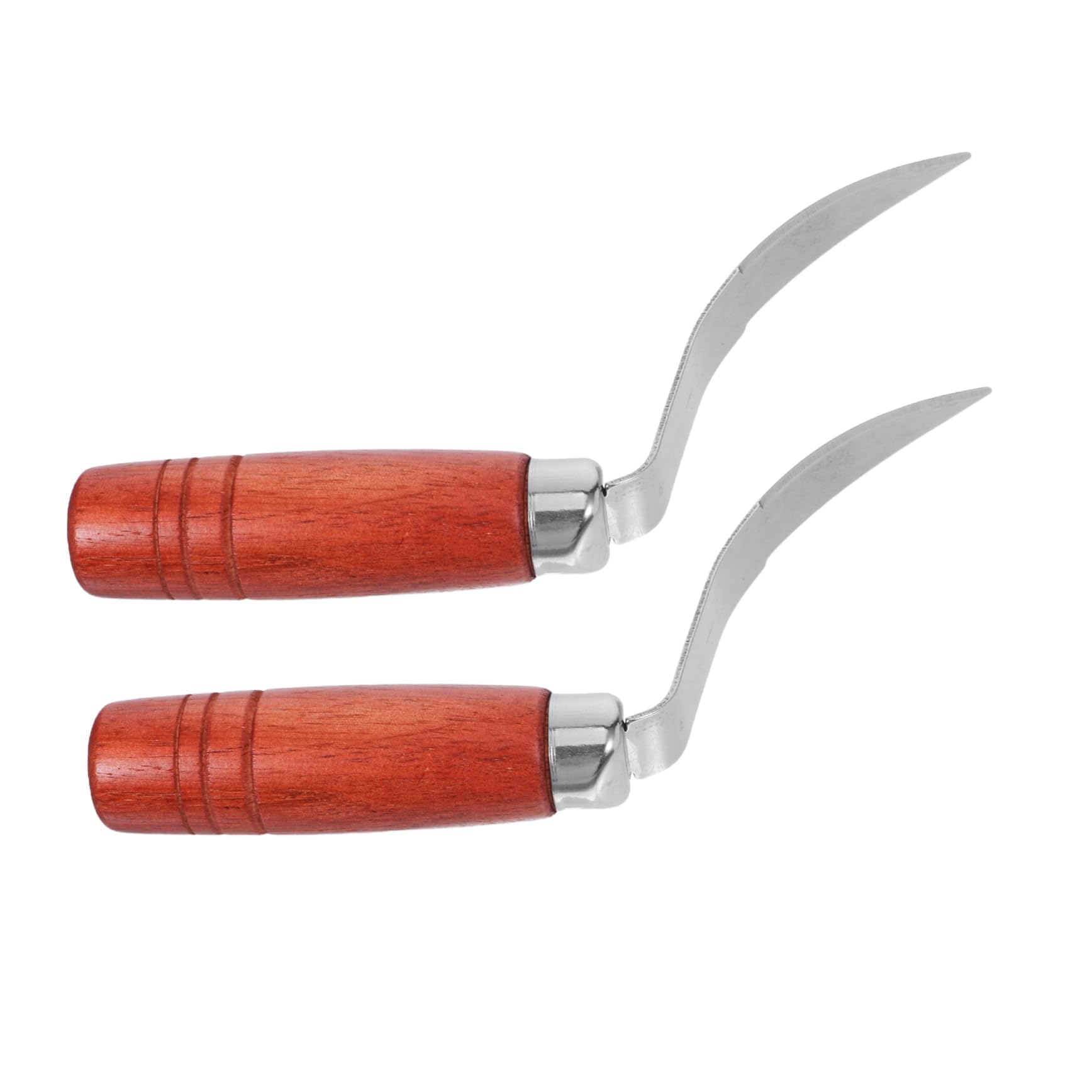 Ciieeo 2Pcs Stainless Steel Coconut Meat Removal Knife with Wooden Handle Precision Design for Effortless Coconut Opening Home Cooking and Kitchen Use