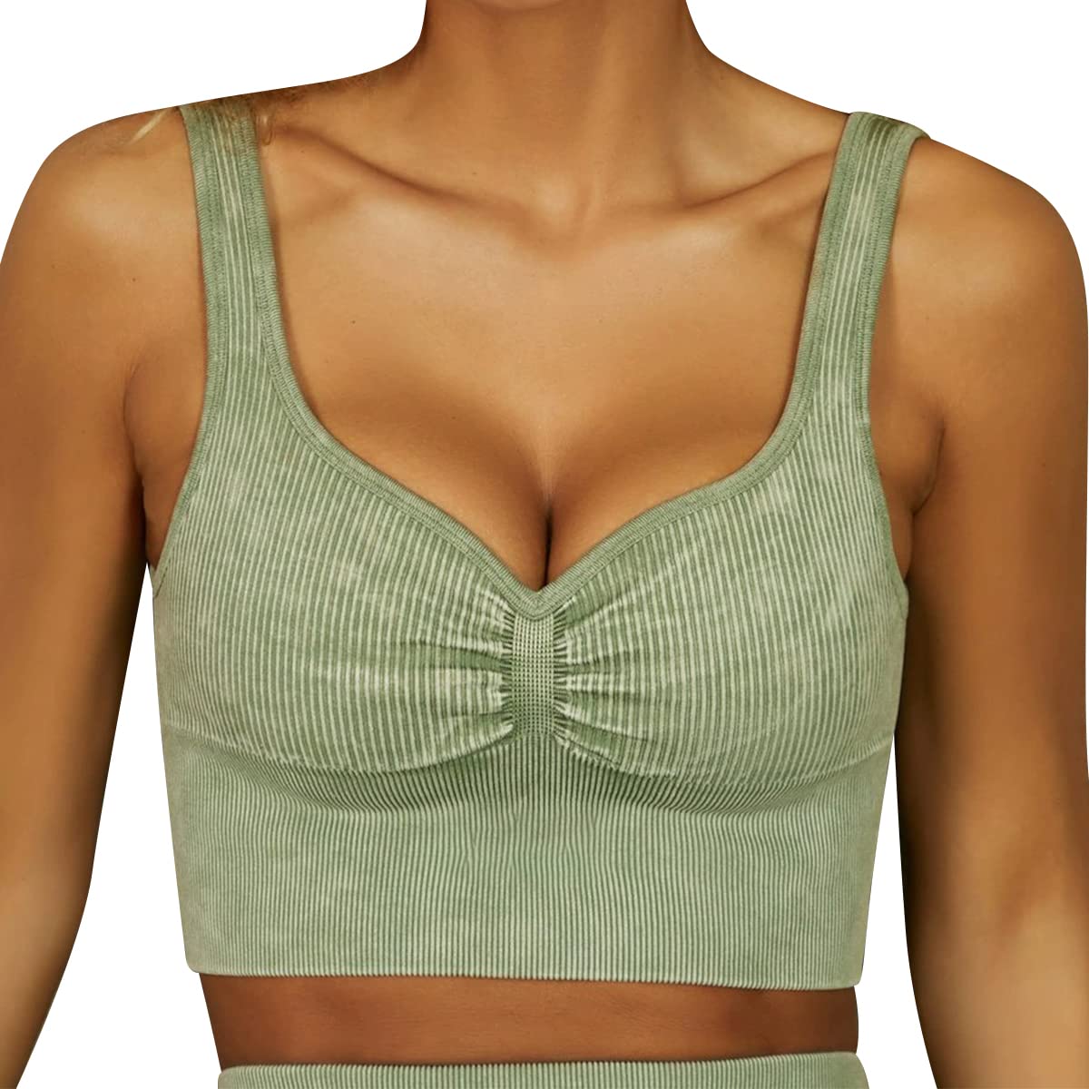 T-shirt de gym ajusté seamless vert olive, confort absolu - 5