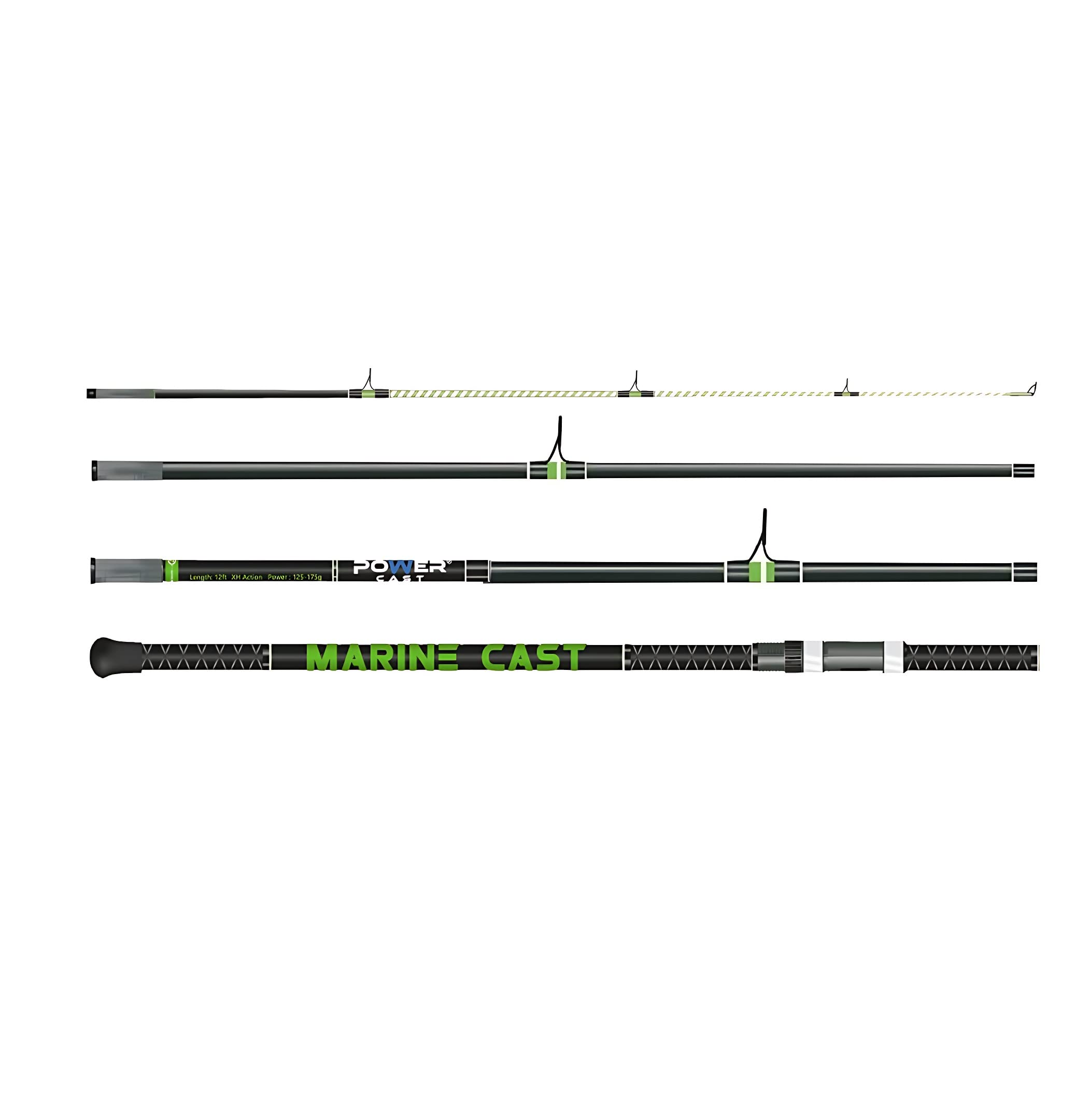 Marine cast lightweight, eye catching design, long casting, extra heavy action beach, pier, surf rod for mackerel, bass, cod, tope, ray (4 pieces)