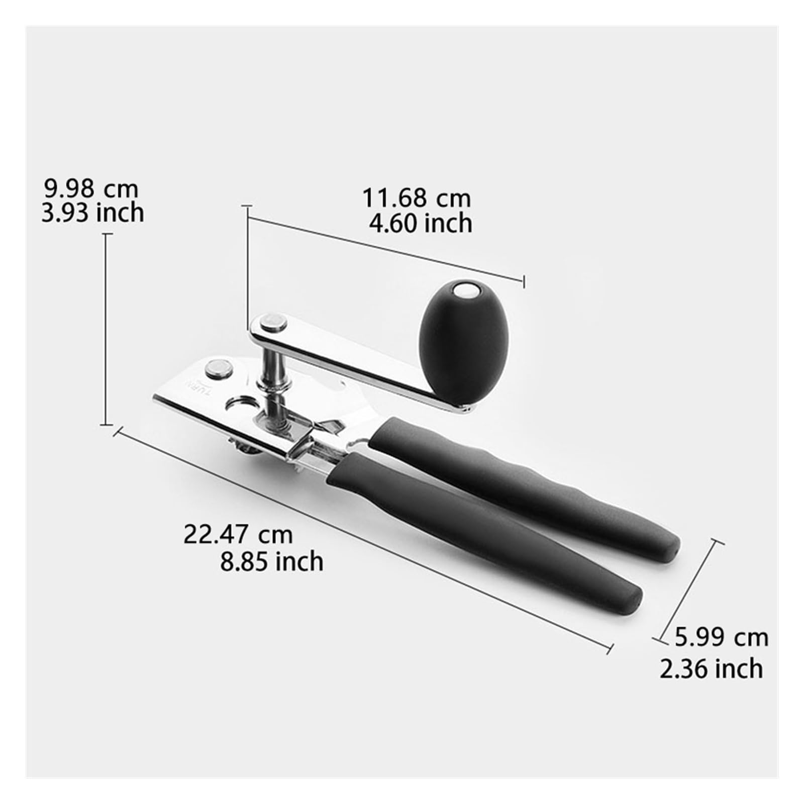 Apriscatole manuale con comode maniglie extra lunghe for lattine di grandi dimensioni, casa, cucine, anziani, bottiglie(Magnetic)
