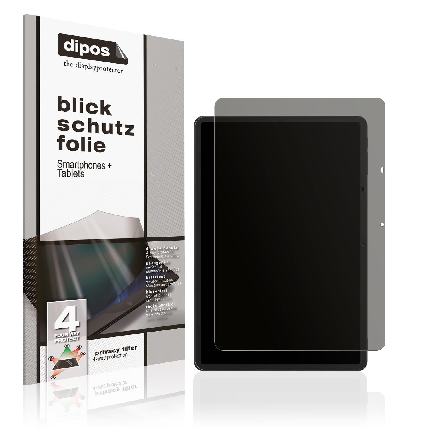 dipos Protector de Pantalla Antiespía para TCL NXTPAPER 11 Plus | Película protectora mate, filtro de privacidad 4 vías, ajuste perfecto, antiarañazos, sin burbujas, autoadhesivo