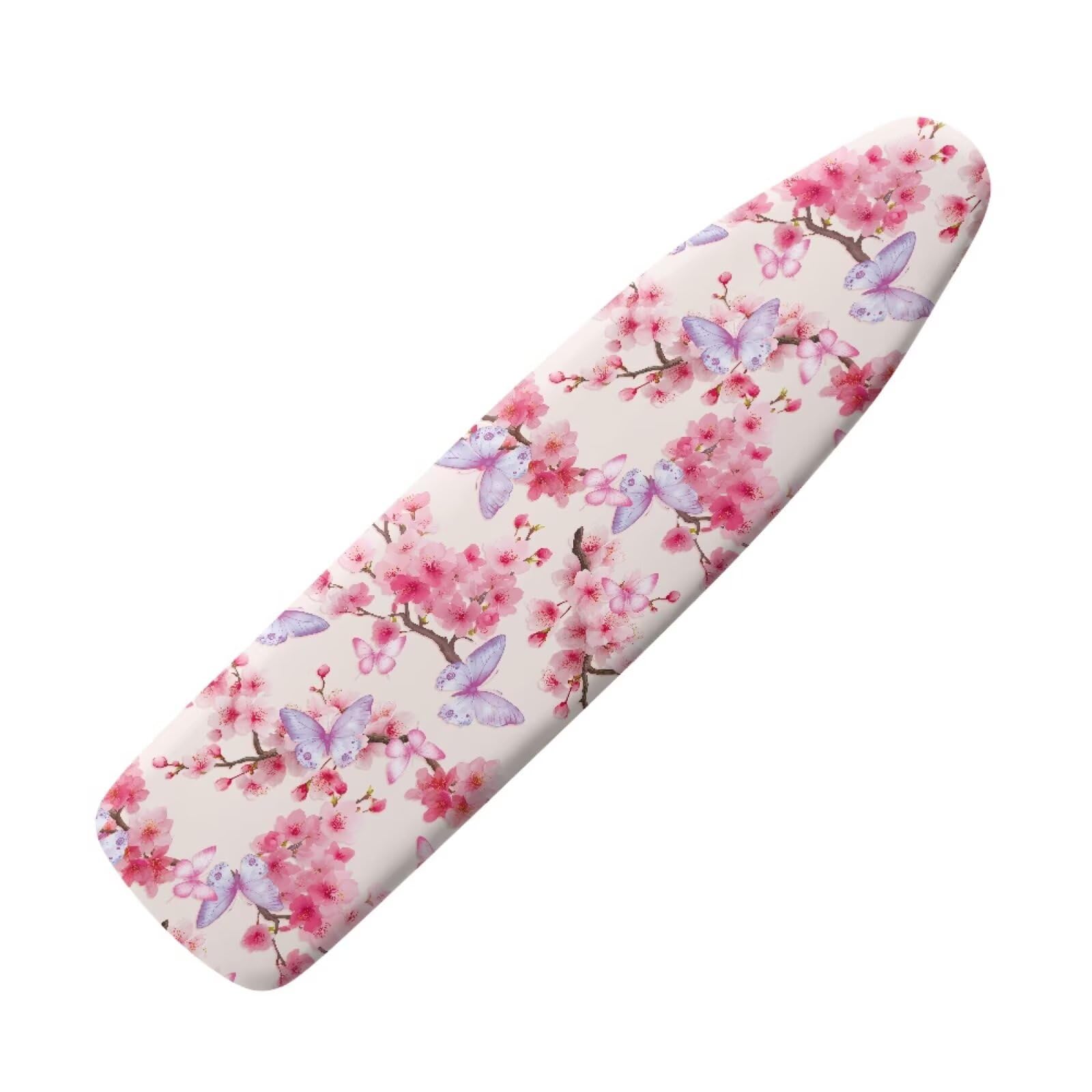 Butterfly Cherry Blossoms Pattern Ironing Board Cover 15x54 Inch Standard Ironing Board Cover with Elastic Edge and Hook and Loop Fasteners Stain Resistant