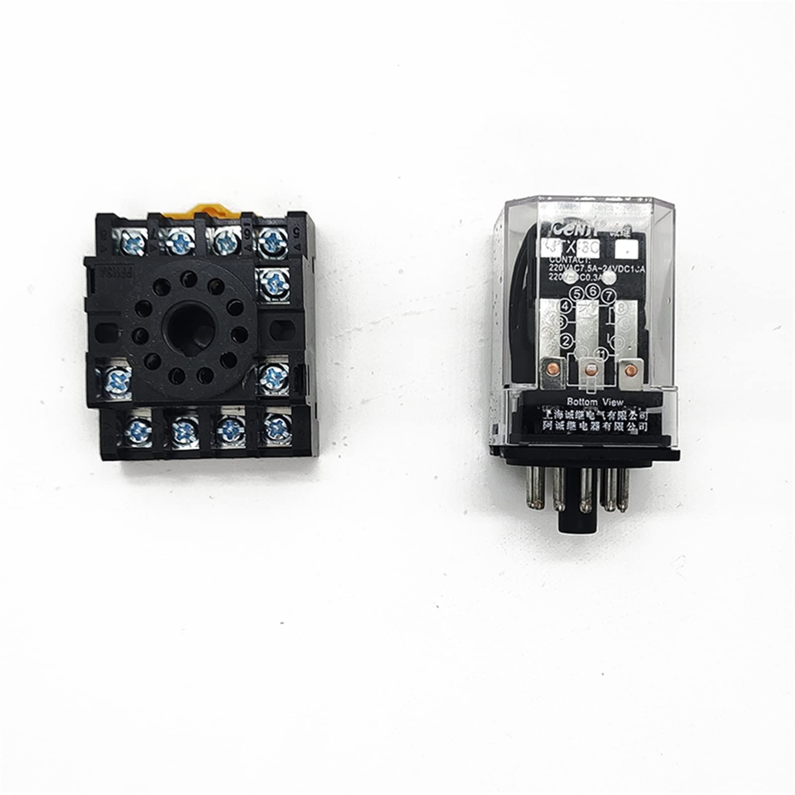 10 pièces Micro Relais de Puissance Universel JTX-2C JTX-3C Mini commutateur de Relais électromagnétique 8 11 Broches 6V 24V 12V 220V AC DC avec Base (Color : JTX-2C, Size : DC12V)