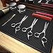 Noverlife Barber Station Mat for Hair Styling Tools, Heavy Duty Non-Slip Bar Service Mat, Flexible Rubber Mat for Clippers Salon Tools, Professional Salon and Barbershop Work Station Pads