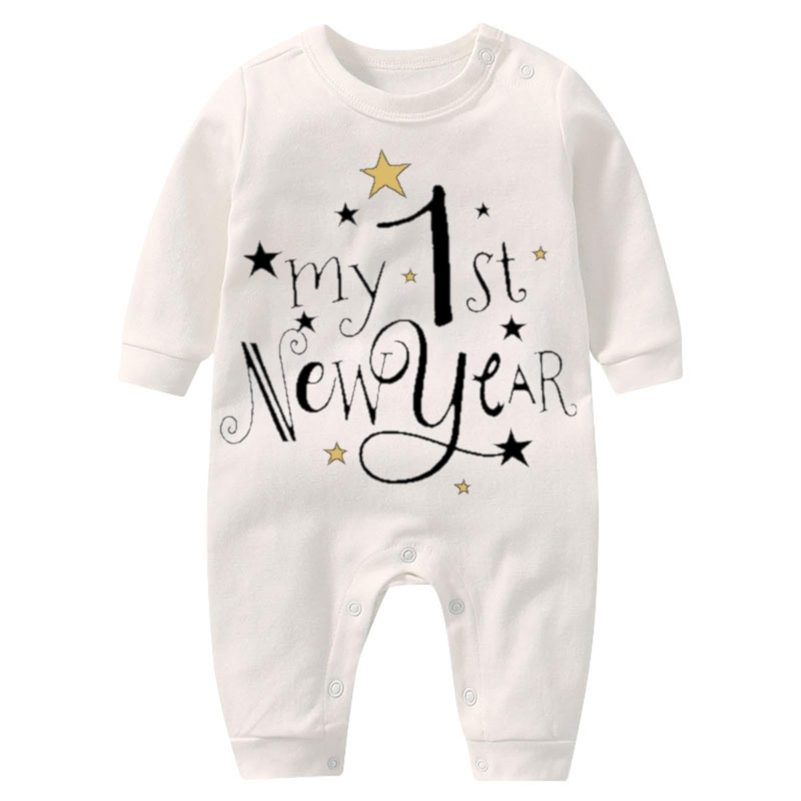 Genericnewborn Outfit Girls Jumpsuits My First New Year Clothes