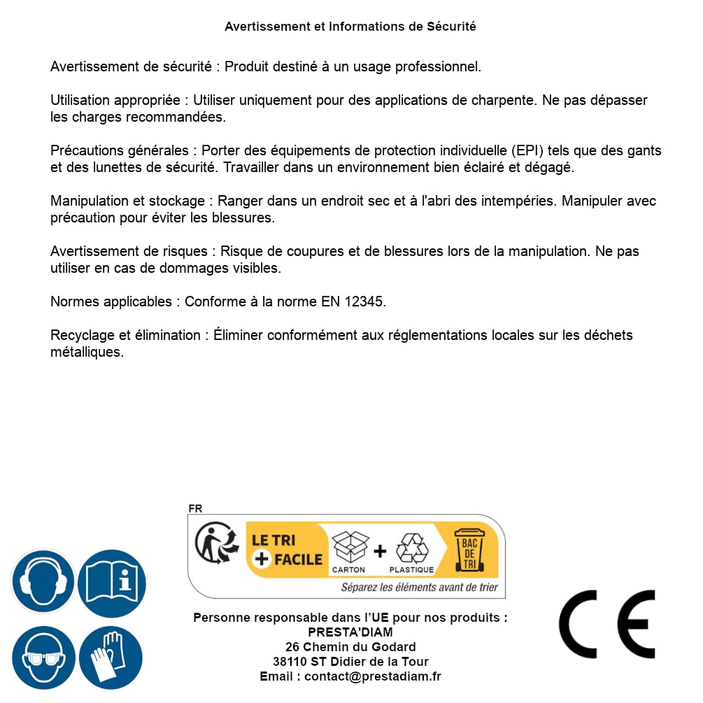 Zueco de marco con alas exteriores - 120 x 260 mm - D-Work