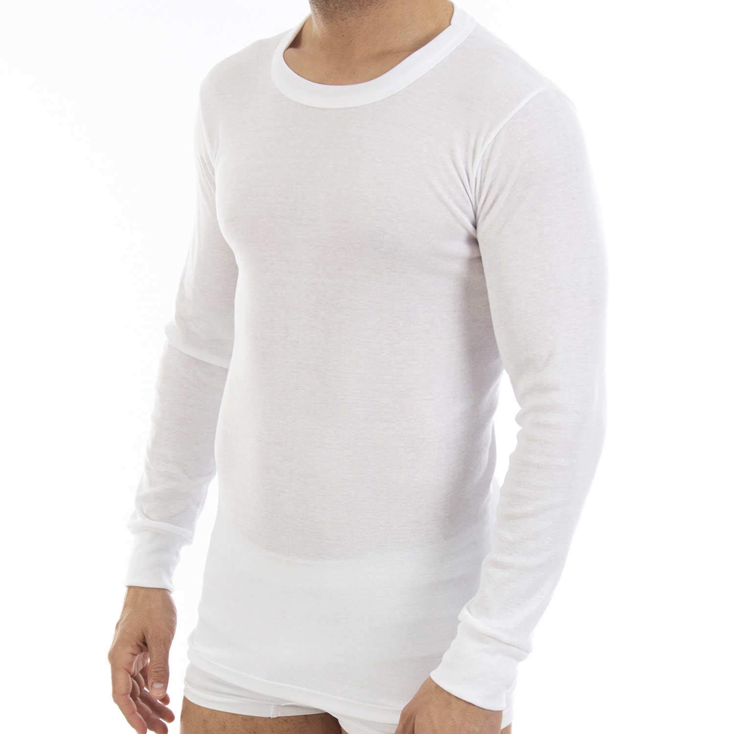 Lacotex Camiseta Interior Termal de Hombre | Camiseta Manga Larga y Cuello Redondo Térmica | Confort y Protección Térmica Interior | Pack Ahorro 6 Unidades | Talla XXL L103