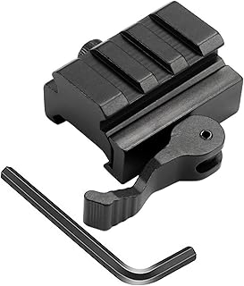 Picatinny Waver Riser Rail Mount 3 Slots Lever Lock Low Profile QD Scope Rail Adapter for Rifle Hunting Opitcs - VICTORFIRE