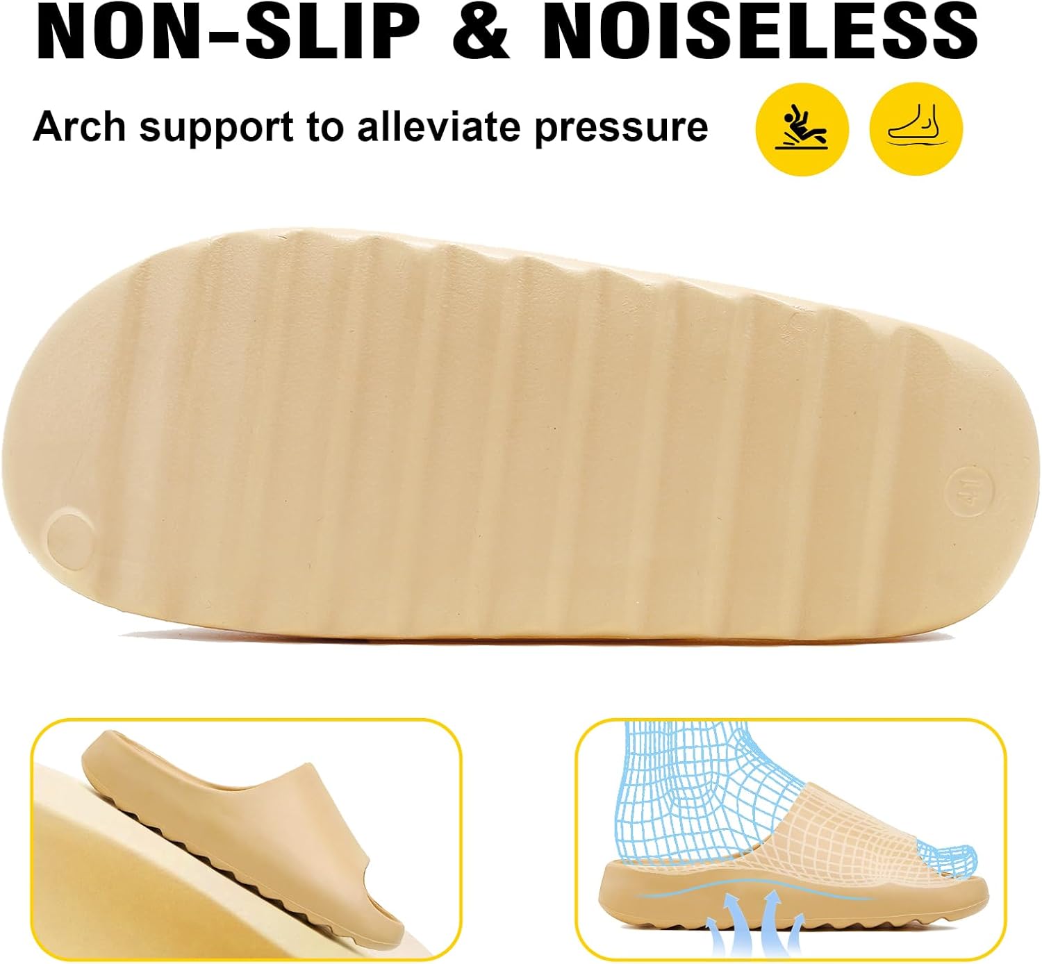 Cloud Slides for Women and Men, Comfort Platform Lightweight Slippers Slides, Unisex Foam Shower House Slippers, Summer Open Toe Sandals for Indoor and Outdoor - Image 5