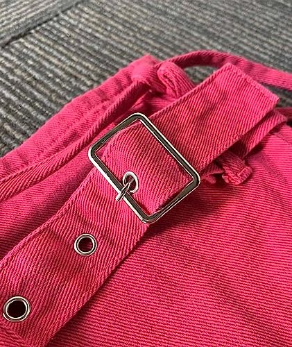 xxxiticat Women's Pink Calf Sock Sleeve Solid Splice Lace Up Bandage Cross Leg Warmer Lokita Y2K Fringe Denim Legsleeve4