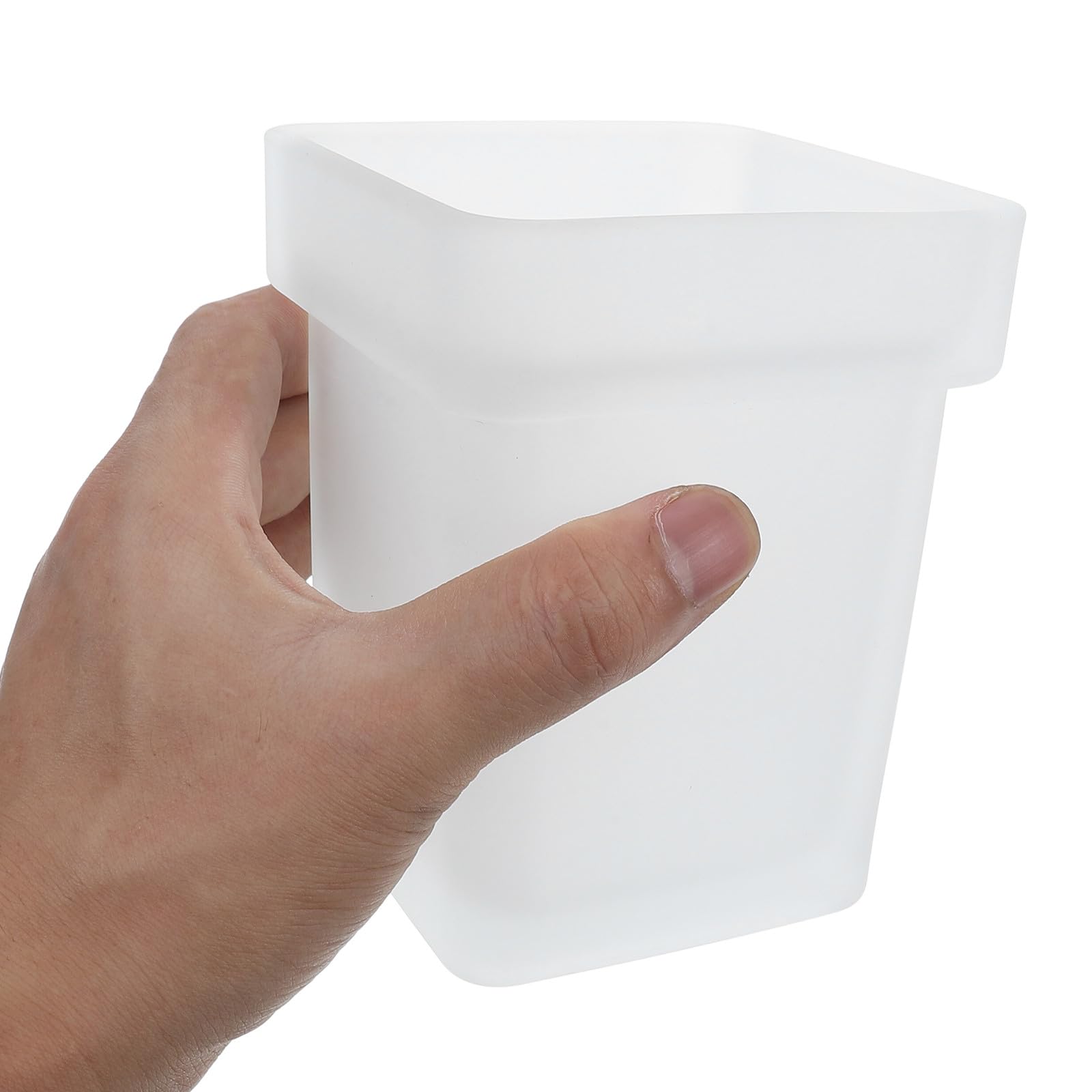 SHINEOFI Escobillero de Cerámica para Baño Diseño Cuadrado y Base Fácil de Limpiar, Adecuado para Hogares y Lugares Públicos, Versátil y Práctico