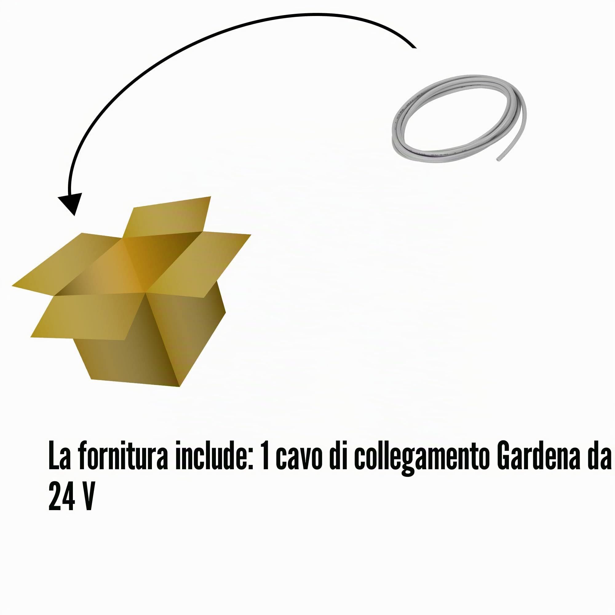 Gardena Cavo di collegamento 24 V, 15 m: Cavo per il collegamento di sino a 6 valvole di irrigazione Gardena 24 V, sezione del cavo 7 x 0,5 mm² (1280-20)