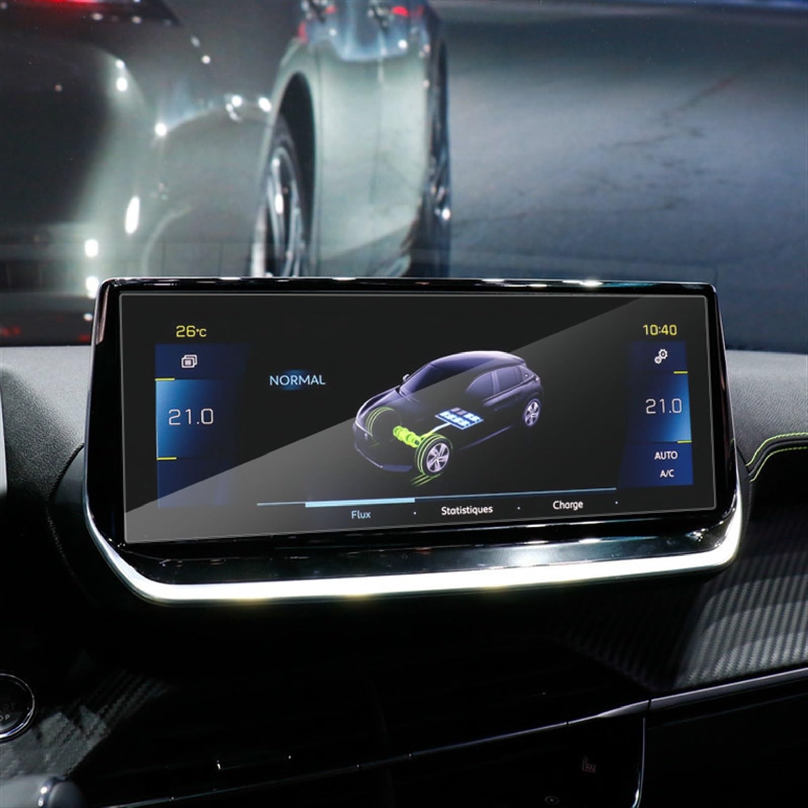 MObyat Kompatibel Mit Peugeot Für 208 2008 2019 2020 2021 2022 2023 7 Zoll 10 Zoll Displayschutzfolie Aus Gehärtetem Glas, Auto-GPS-Navigationsbildschirmfolie (Color : 7inch)