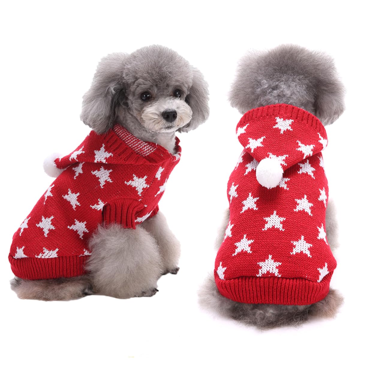 BESPORTBLE 3 Pz Vestiti per Animali Domestici di Natale Canna Maglione per Cuccioli Cappotto Invernale per Cani Maglioni Natalizi Maglione per Cani da Compagnia per Animali