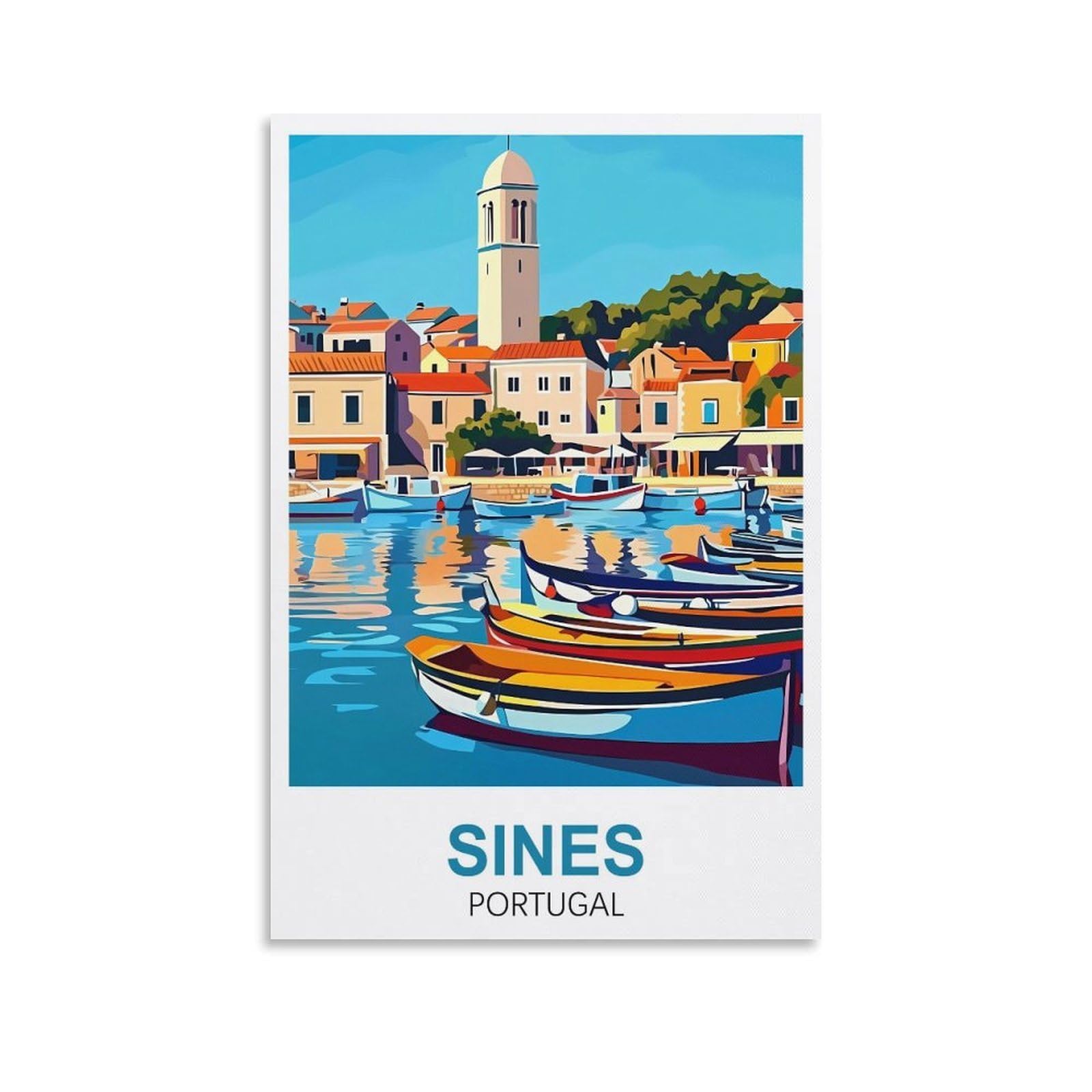 EZMLFA Diamond Painting Kits for Adults,Sines Portugal 5D Diamond Painting Kit for Adults Beginners, DIY Full Round Drill Gem Art Kits for Home 40x50cm