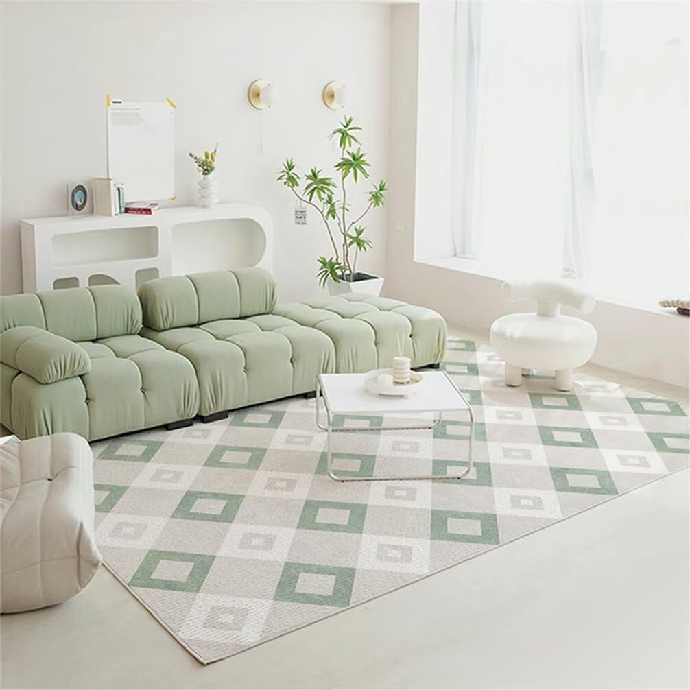 Tapis de chambre ado vert gris tapis de sol salon doux 200x200