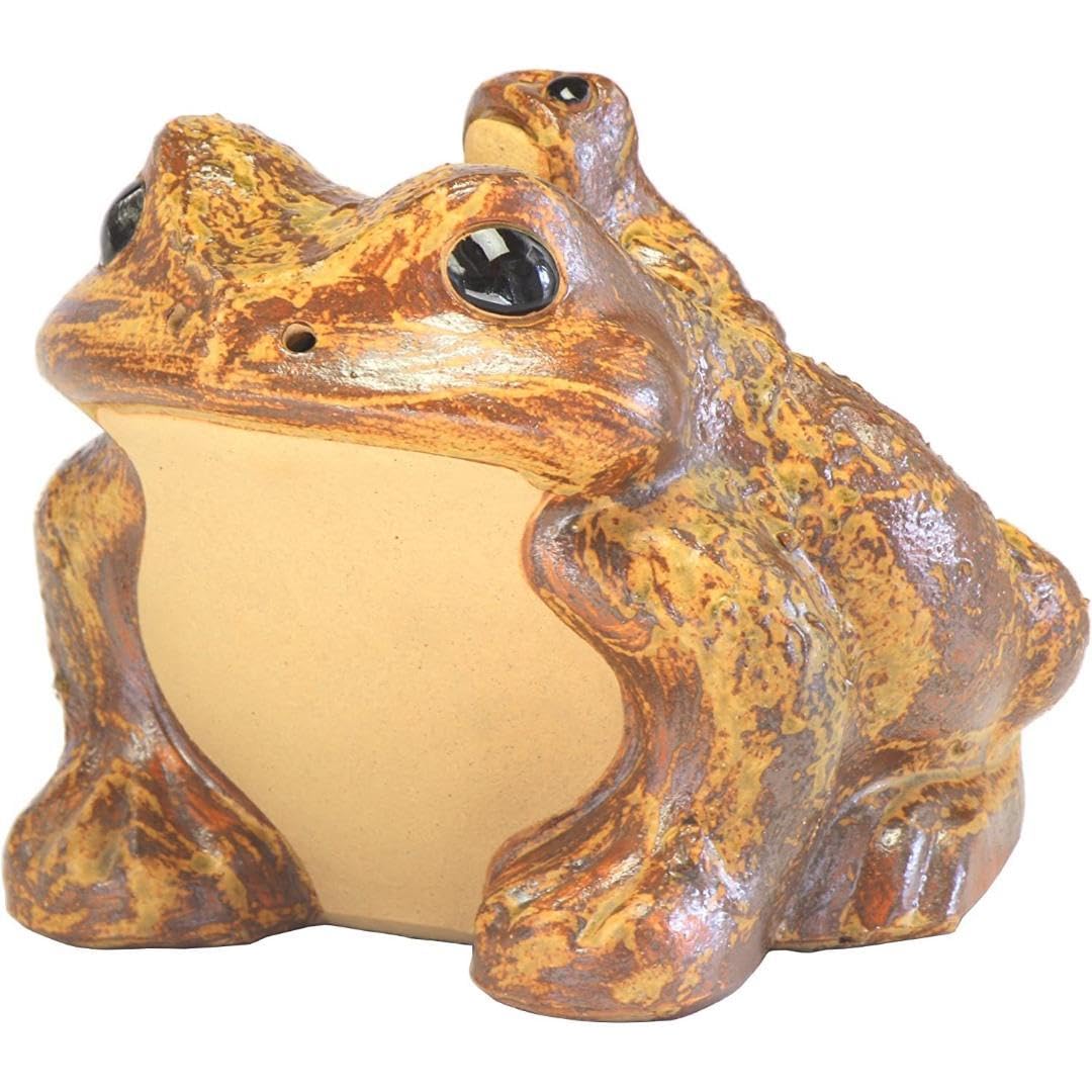 Amazon.co.jp: 滋賀の伝統工芸品信楽焼 蛙 6号 置物 カエル かえる