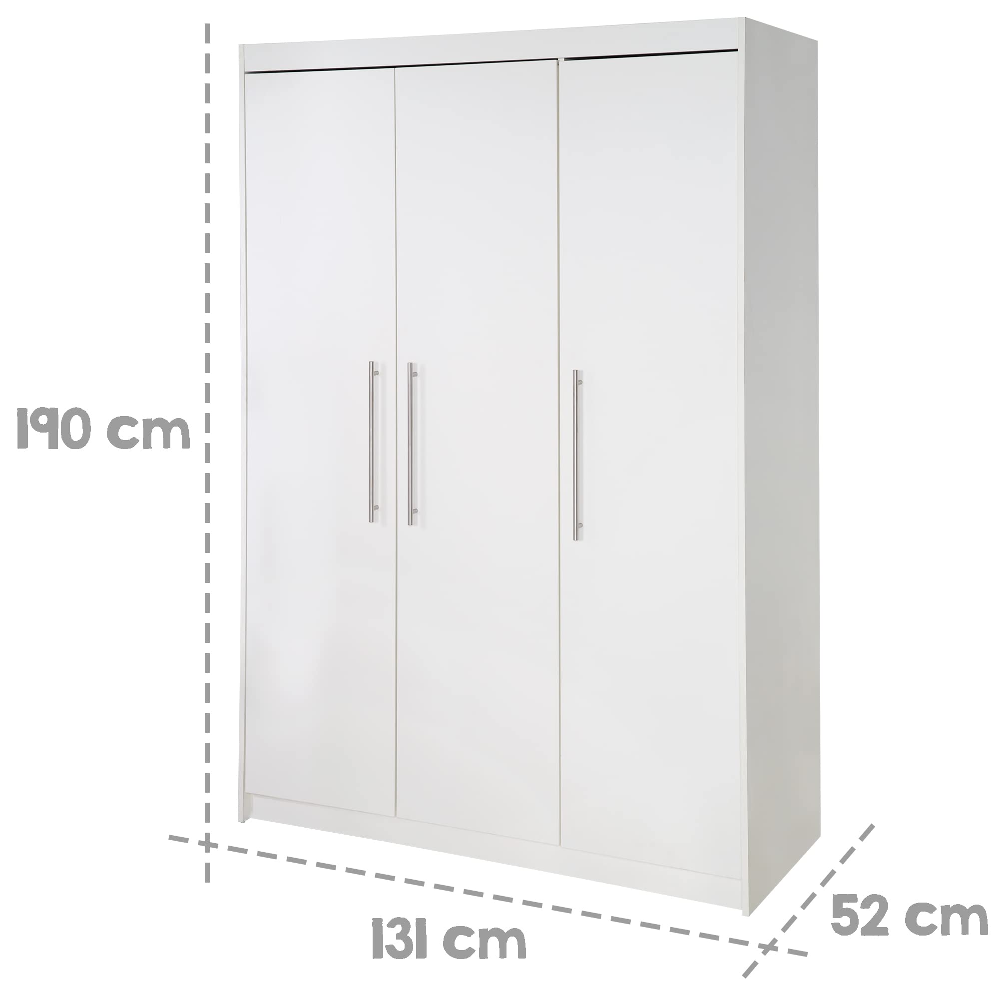 roba Set da camera Maren letto combinato 70 x 140 cm fasciatoio sottile armadio 3 ante bianco