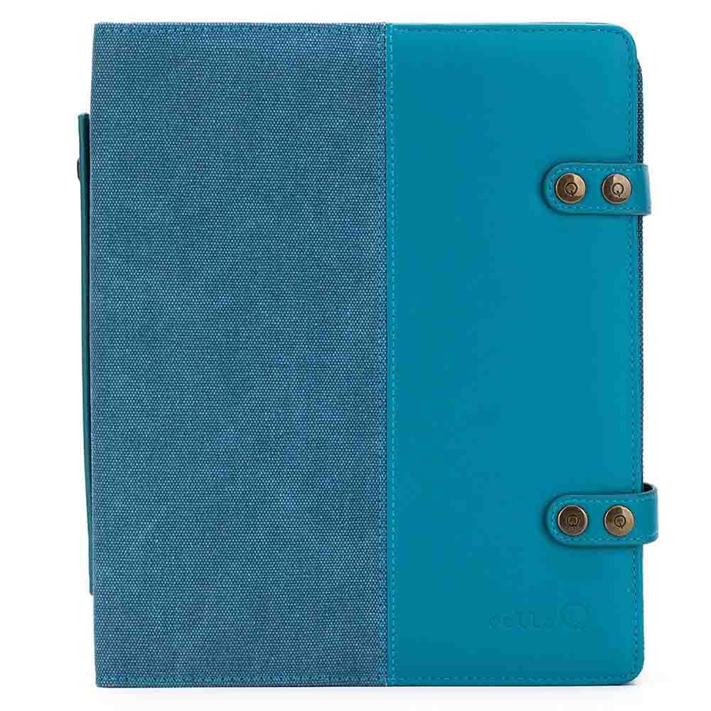Della Q Hook and Needle Notebook - for Knitting or Crocheting Projects, Teal, 26.7 x 22.9 x 6.4cm - 1 Piece